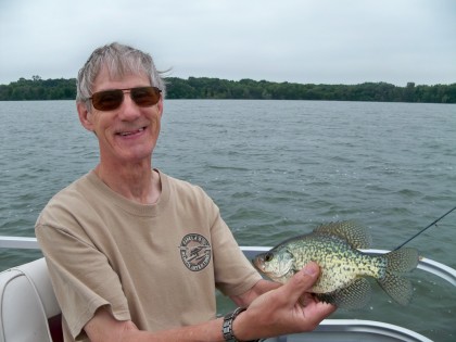 Grandpa caught this nice crappie while trolling for walleyes