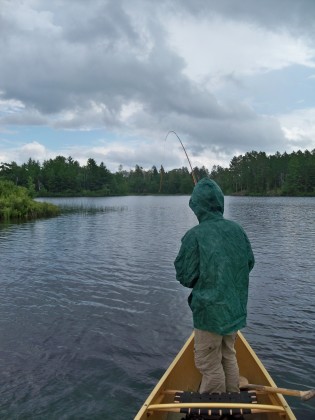 Fighting a bwcaw pike on the fly
