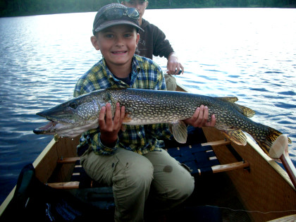 Noah's 36 inch pike on Basswood Lake